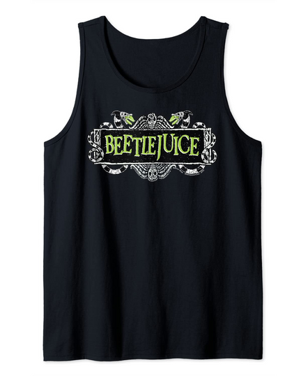 Beetlejuice Green Sign Logo Tank Top
