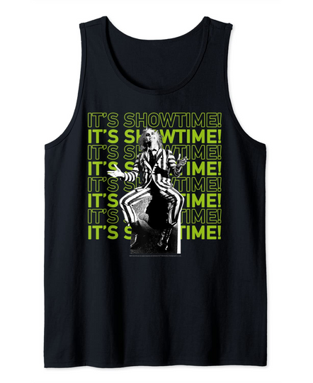 Beetlejuice It's Showtime Text Stack Tank Top