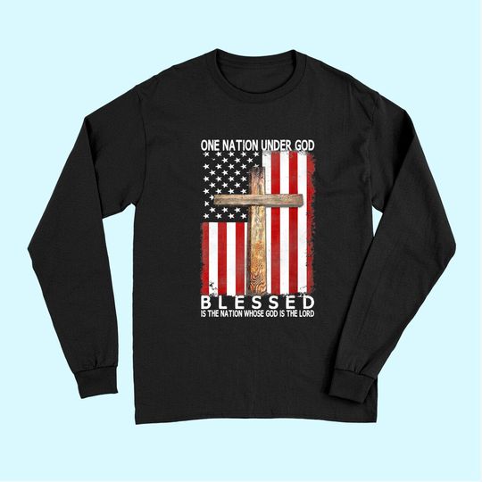 One Nation Under God Christian Jesus Long Sleeves