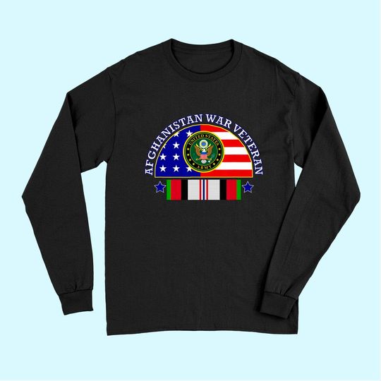 Army Afghanistan War Veteran Patch Image Long Sleeves