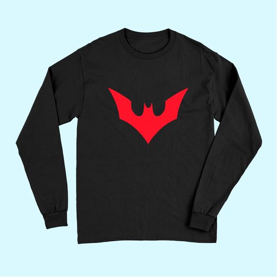 Mens Batman Beyond Beyond Bat Logo Long Sleeves