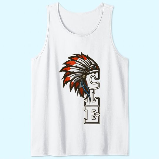 CLE Cleveland Ohio Native American Indian Tribe Tank Top