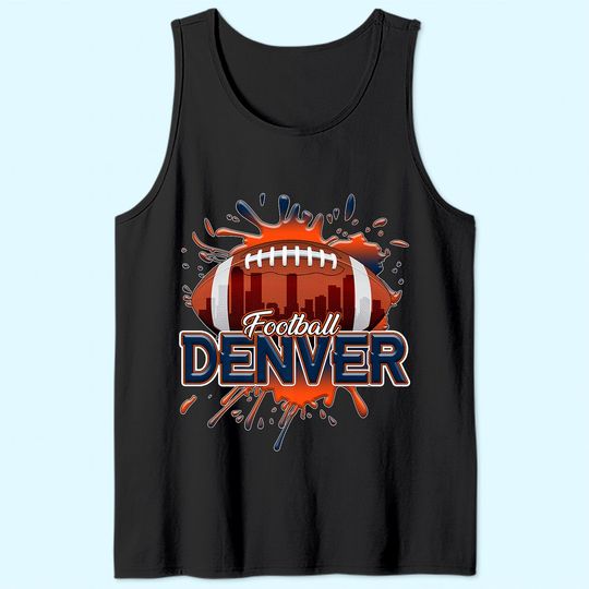 Discover Denver Football Tank Top | Retro Vintage Colorado Bronco Tank Top
