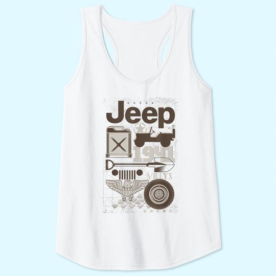 Jeep Dad Willys 1941 Tank Top