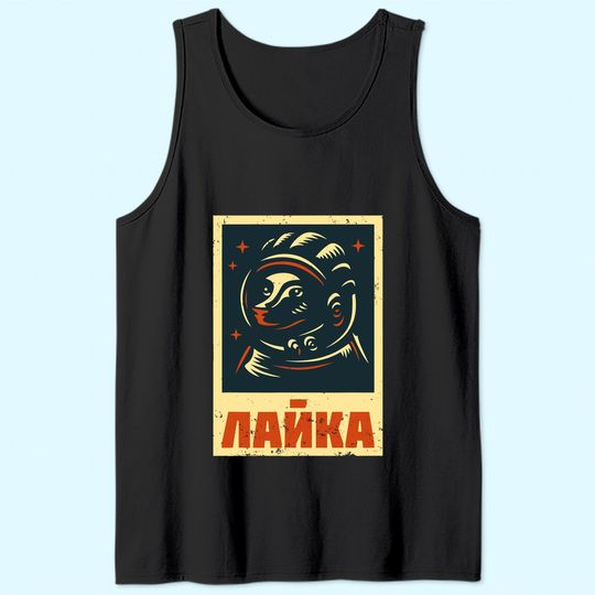 Laika dog Sputnik space travel Tank Top