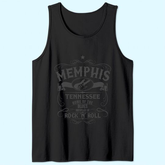 Memphis Tennessee Blues Country Music Guitar Tank Top