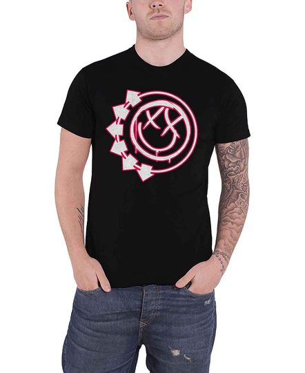 Blink 182  Six Arrow Smiley Band   Tshirt
