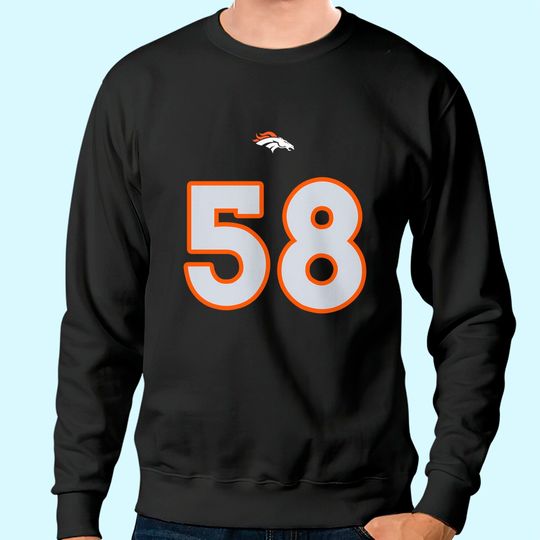Men's Von Miller Navy Denver Broncos Eligible Receiver Name & Number Big & Tall Sweatshirt