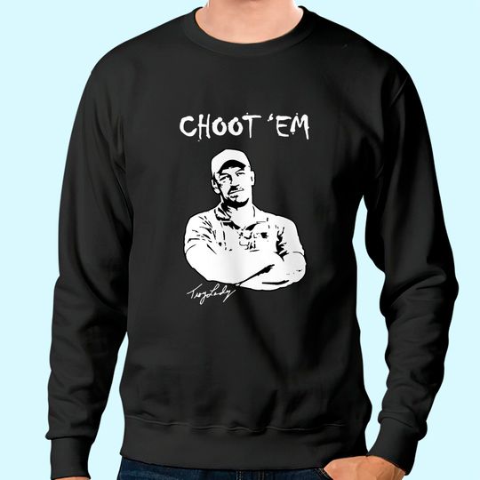 Lucky Star Swamp People Choot'em Sweatshirt Men's Fashion Cotton Round Neck Short Sleeve Tees Black