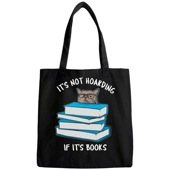 It's not hoarding if it's books - book pile - russian blue Tote Bag