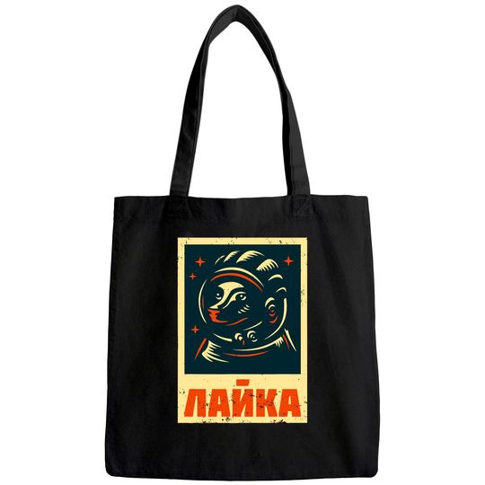 Laika dog Sputnik space travel Tote Bag