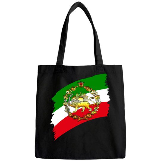 Iran Flag With Lion And Crown Tote Bag