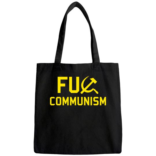 FU Communism Tote Bag - Anti-Communist Protest Tote Bag