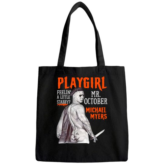 Qbily Women's Halloween Michael Myers Scary Characters Tote Bag