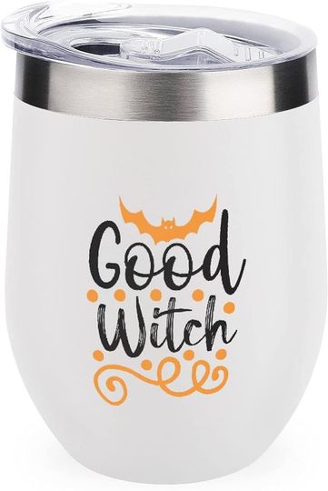 Good Witch 12Oz Stainless Steel Wine Tumbler Halloween
