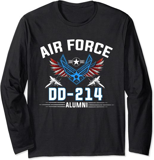 DD-214 US Air Force  Alumni Tee, Men and Women Long Sleeve T-Shirt