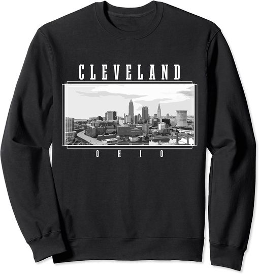 Cleveland Ohio Skyline Pride Vintage  Sweatshirt