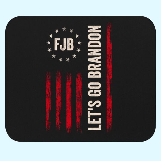 Discover Let’s Go Brandon Conservative US Flag Mouse Pads