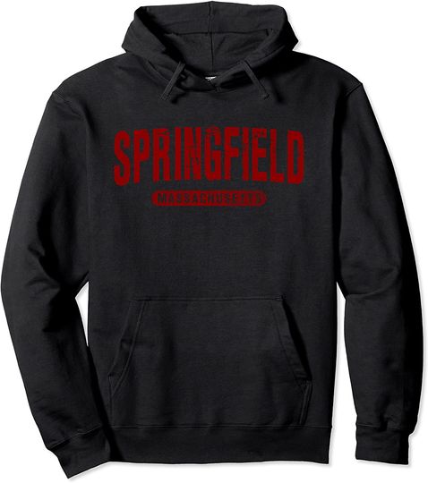 Springfield Massachusetts Vintage University College Style Pullover Hoodie