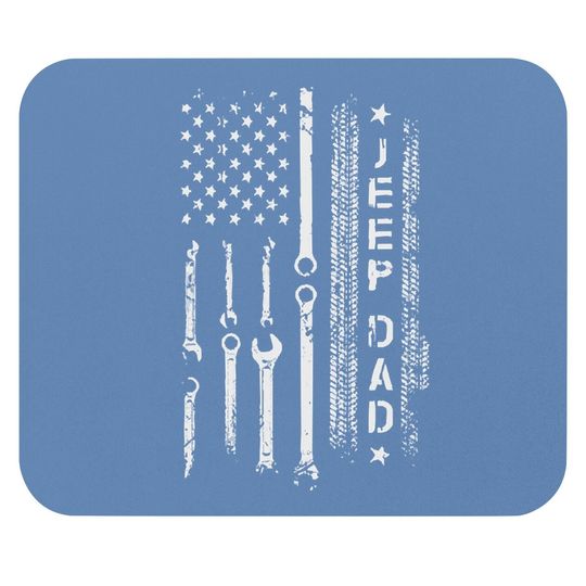 Jeep Dad Americans Flag Mouse Pad