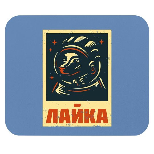 Laika Dog Sputnik Space Travel Mouse Pad