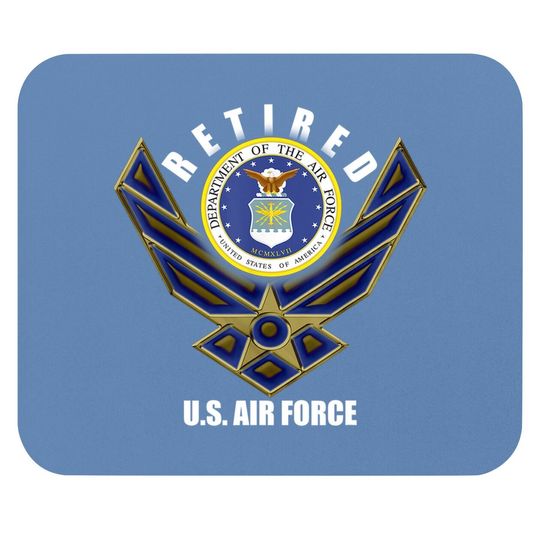 Retired Us Air Force Veteran Mouse Pad Retirement Mouse Pad