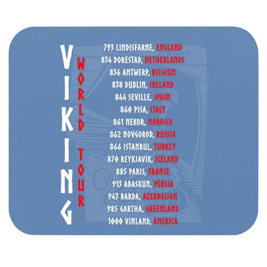 Viking World Tour Front And Backprint! Mouse Pad