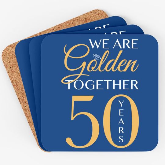 Romantic Coaster For Couples - 50th Wedding Anniversary Premium Coaster
