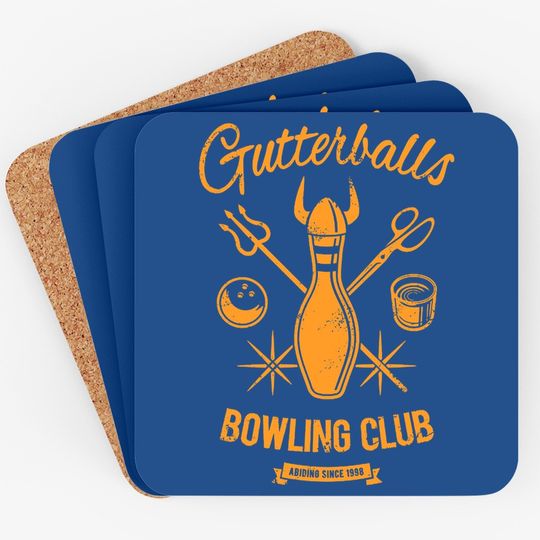 The Big Lebowski Gutterballs Bowling Club Coaster