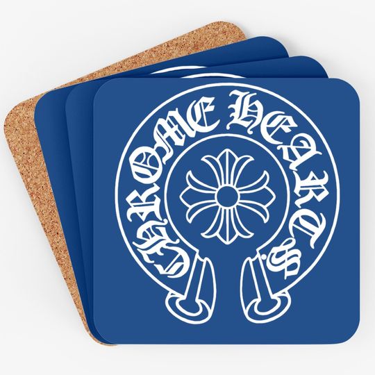 Chrome Heart Print Coaster Crew Neck Coaster