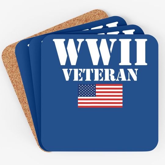 American Patriot Wwii Veteran Military World War 2 Veteran Coaster