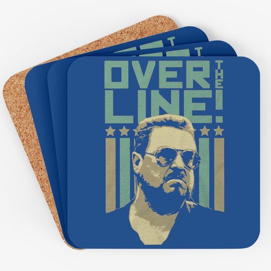 Ripple Junction Big Lebowski Adult Over The Line Stars And Stripes Light Weight 100% Cotton Crew Coaster
