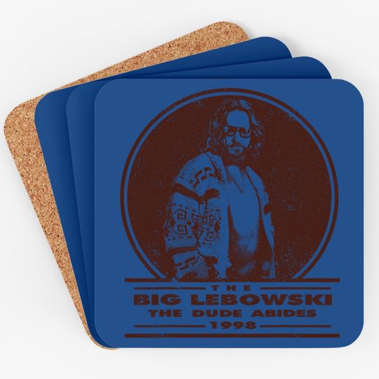 The Big Lebowski Distressed Dude Abides Stamp Graphic Tee