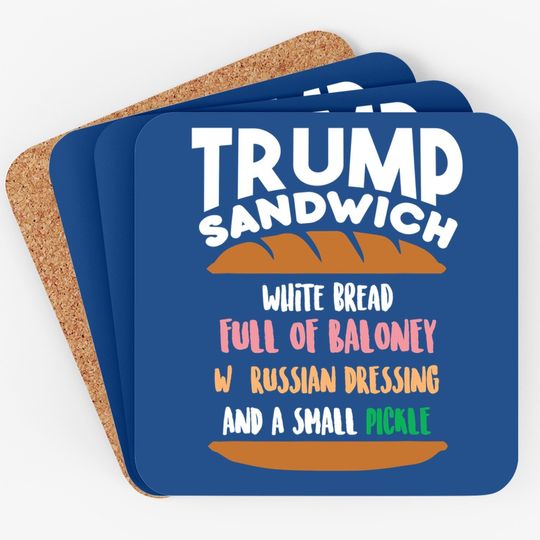 Trump Sandwich Anti-trump Impeachment Funny Coaster
