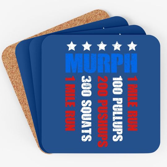 Murph 2021 Memorial Day Workout Patriotic Wod Gift Coaster Coaster