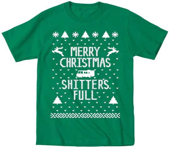 Merry Christmas Shitters Full Ugly Christmas Sweater Contest Party Xmas Holiday Vacation Toddler T-Shirt