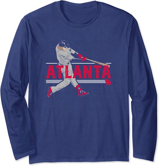 Atlanta Baseball Slugger Home Run Long Sleeve