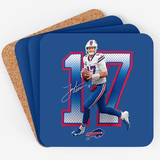 Josh Allen Royal Buffalo Bills Powerhouse Player Graphic Coaster
