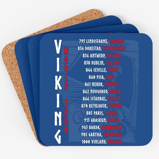 Viking World Tour Front And Backprint! Coaster