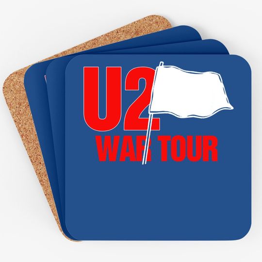 U2 War Tour Vintage 1983 Black Concert Coaster