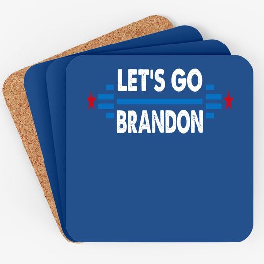 Let's Go Brandon Conservative Anti Liberal Us Flag Coaster