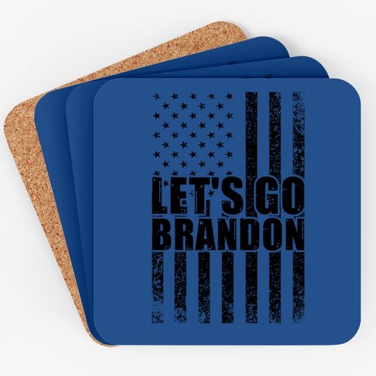 Let’s Go Brandon Conservative Anti Liberal Us Flag Coaster
