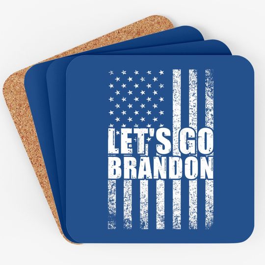 Let’s Go Brandon Conservative Anti Liberal Us Flag Coaster