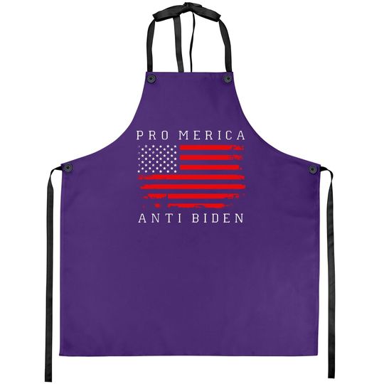 Pro America Anti Biden Flag Impeach Joe Biden Anti Biden Apron