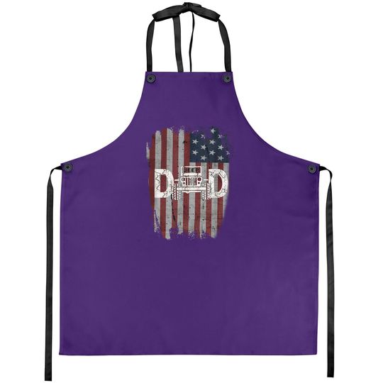 Jeep Dad American Flag Apron
