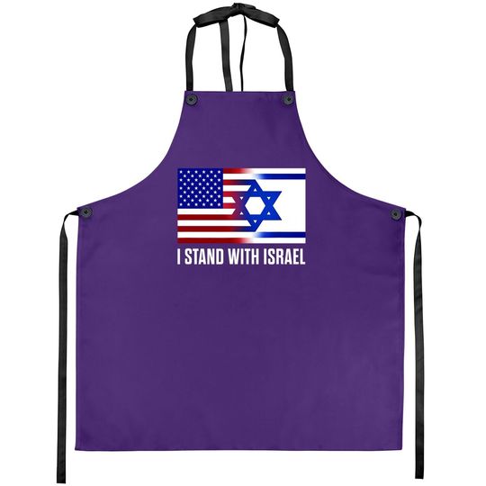I Stand With Israel Patriotic Flag Apron