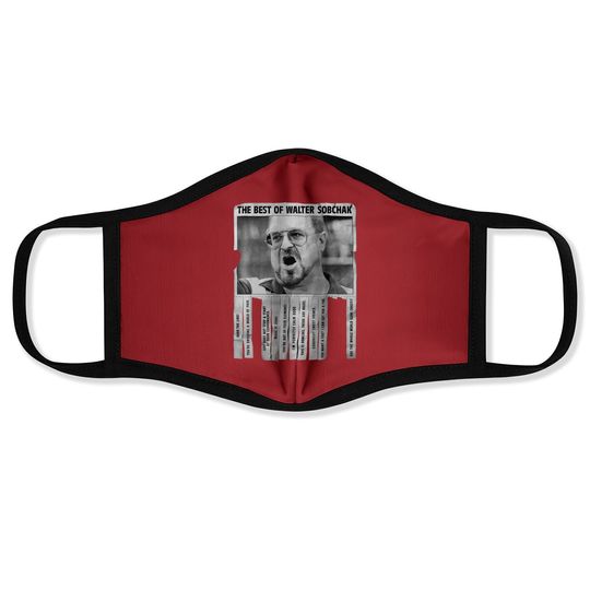 The Big Lebowski Walter Best Of Quotes Flyer Face Mask