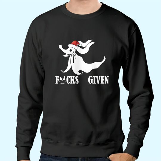F.u.c.k Given Zero Nightmare Before Christmas Santa Hat Sweatshirts