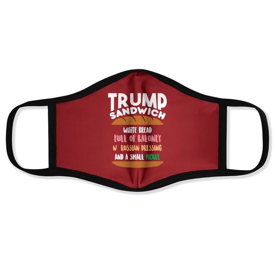 Trump Sandwich Anti-trump Impeachment Funny Face Mask