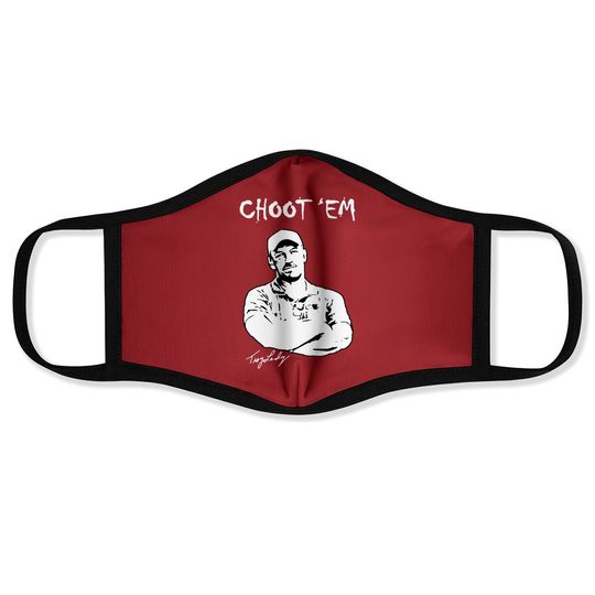 Lucky Star Swamp People Choot'em Face Mask Fashion Cotton Round Neck Short Sleeve Tees Black